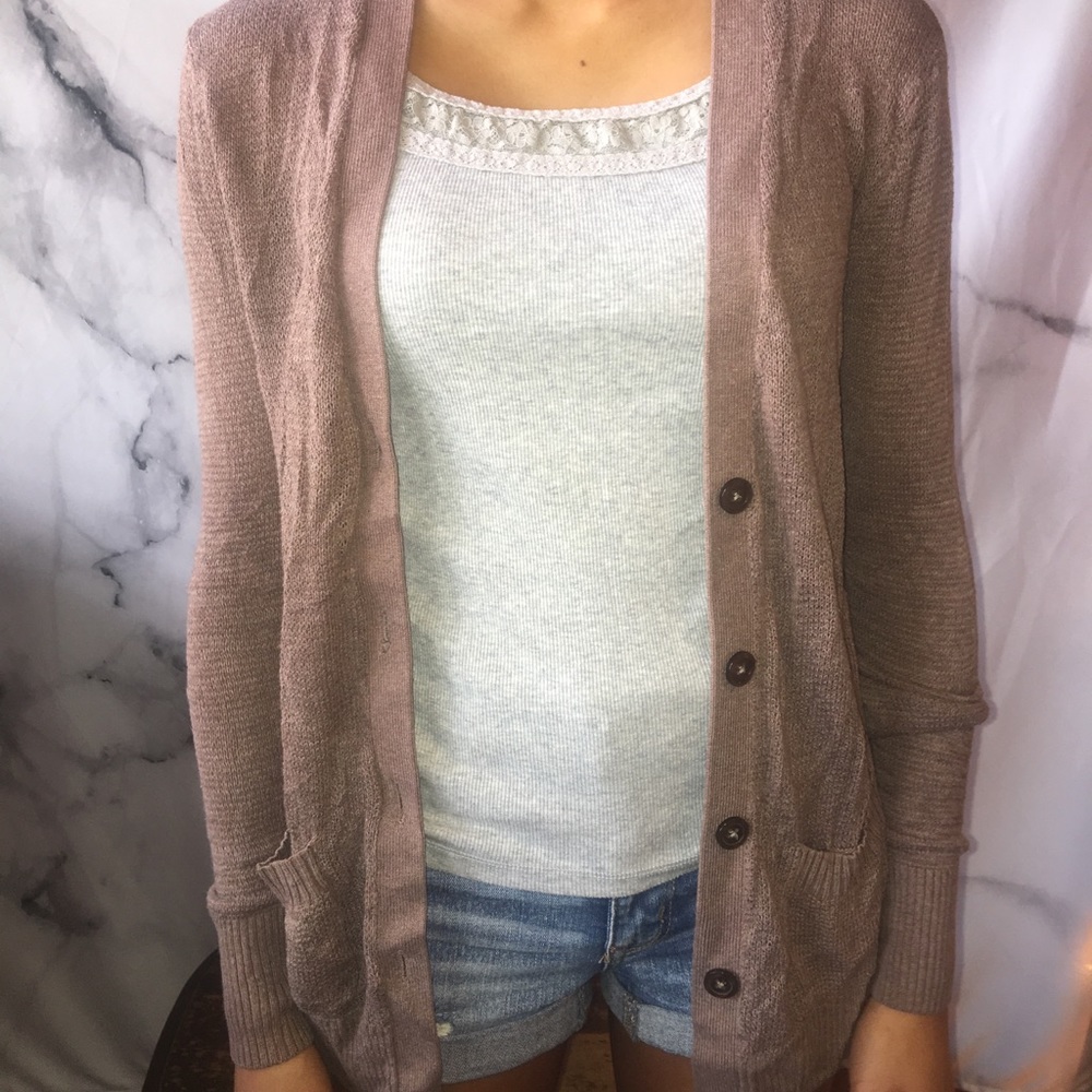 Brown cardigan